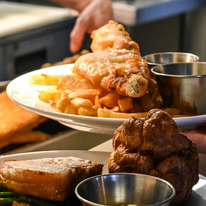 Fish and chips in London