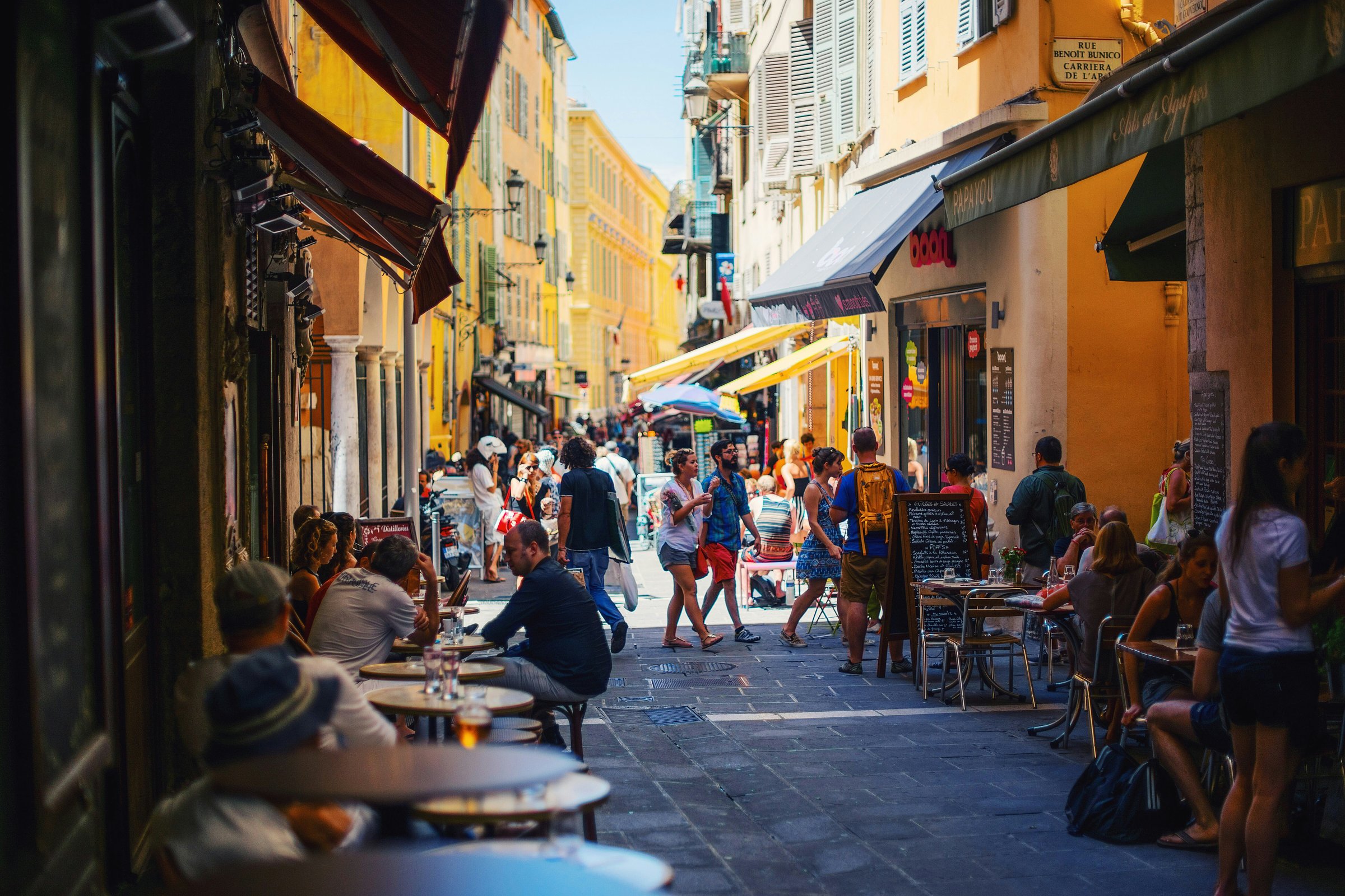 A street in Vieux Nice, Old Town, France